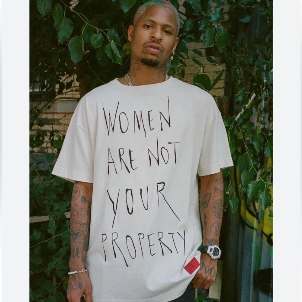 CHNGE Tee Statement Shirt Women Are Not Your Property Shirt Size Large - Picture 2 of 9